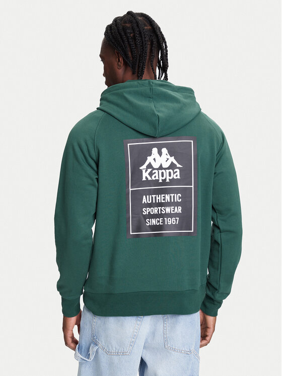 Kappa Kappa Felpa Authentic 321W7GW Verde Regular Fit
