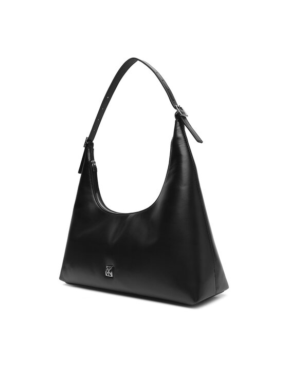 Calvin Klein Soma Calvin Klein Emblem Hw Lthr Shoulder Bag LV04F3262G Melns