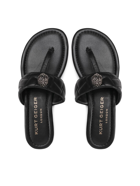 Kurt Geiger Japonki Kurt Geiger Kensington T-Bar Sandal 8651400109 Czarny