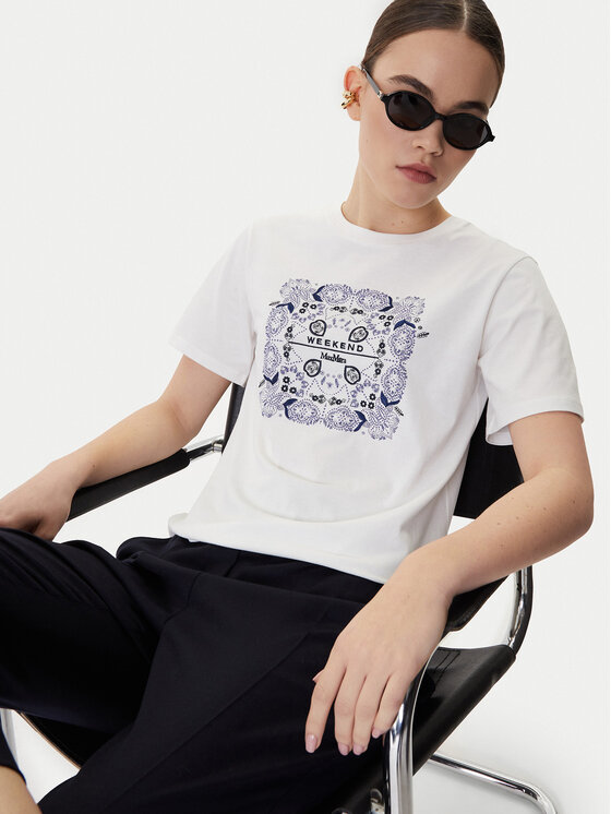 Weekend Max Mara Weekend Max Mara Camiseta West 2615971041 Blanco Regular Fit