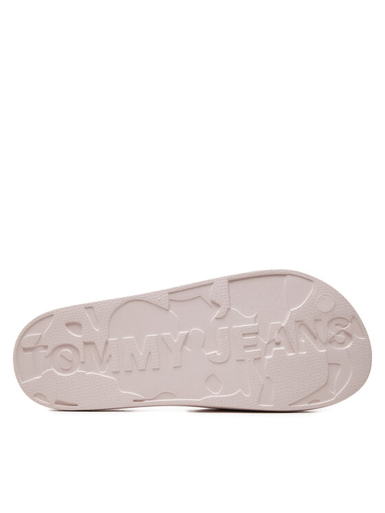 Tommy Jeans Παντόφλες Tommy Jeans Tjw Printed Pu Pool Slide EN0EN02693 Εκρού