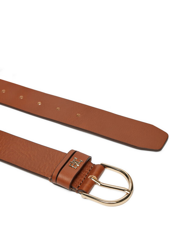 Tommy Hilfiger Cinturón para mujer Tommy Hilfiger Essential Effortless AW0AW16352 Marrón