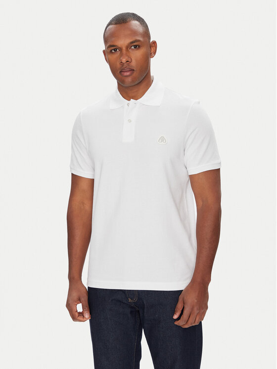 Moose Knuckles Moose Knuckles Polo Everett M34MT712 Bianco Slim Fit