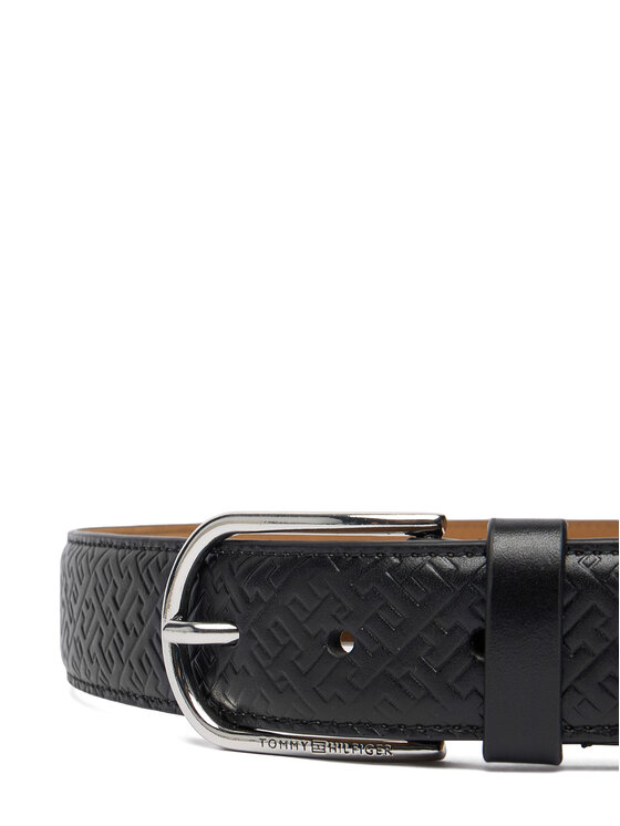 Tommy Hilfiger Pánský pásek Tommy Hilfiger Business Lux 3.5 AM0AM13761 Černá