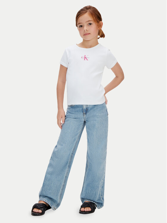Calvin Klein Jeans Calvin Klein Jeans Camiseta Monologo LVCKSJB11G Blanco Regular Fit