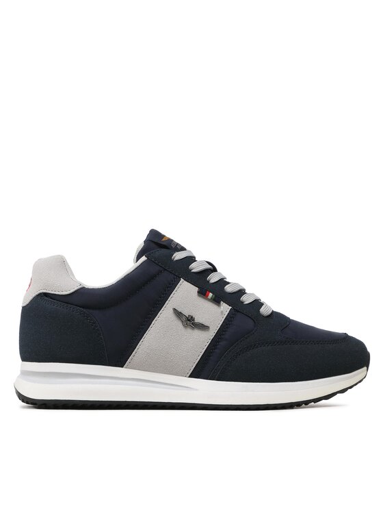 Sneakers Uomo Aeronautica Militare In Pelle Scamosciata – Suola Gomma Spessa Con Logo E Soletta EVA - 3