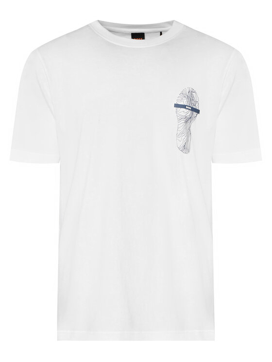 BOSS BOSS Camiseta 50571291 Blanco Regular Fit