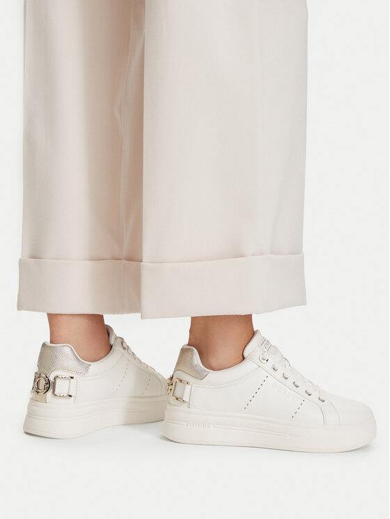 Guess Sneakersy Guess FLPWES ELE12 Biały