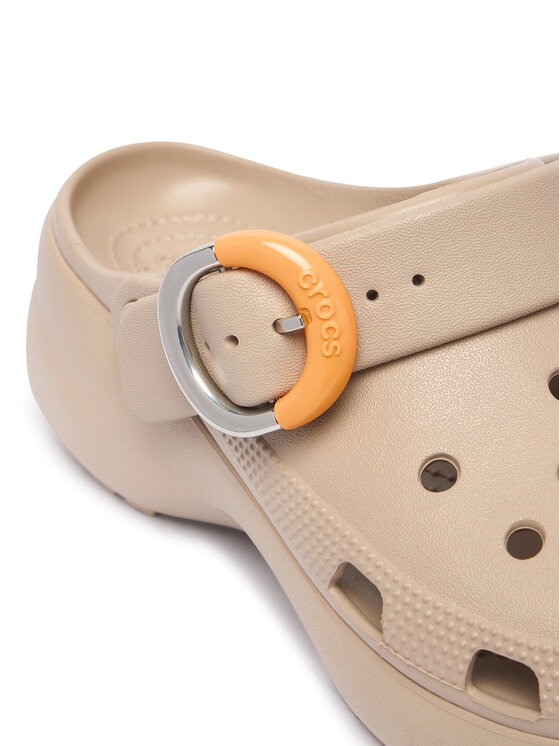 Crocs Παντόφλες Crocs Classic Platform Buckle Clog 213230 Μπεζ