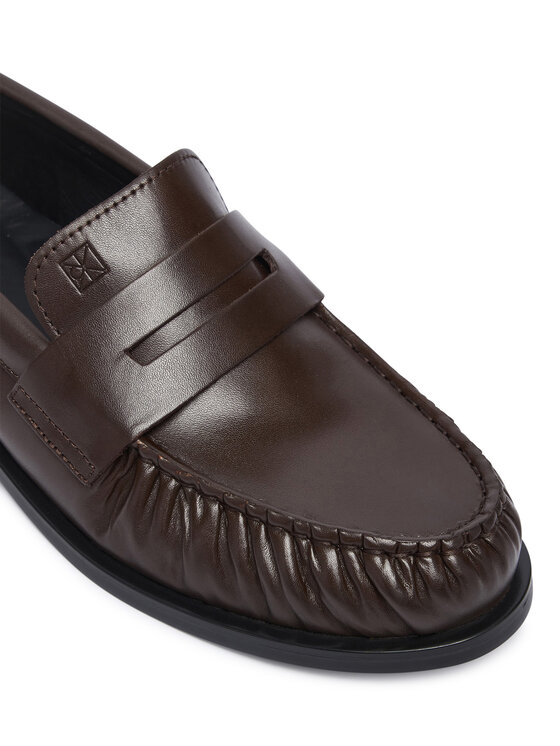 Calvin Klein Lordsy Calvin Klein Round Loafer Lth HW0HW03126 Tmavě hnědá
