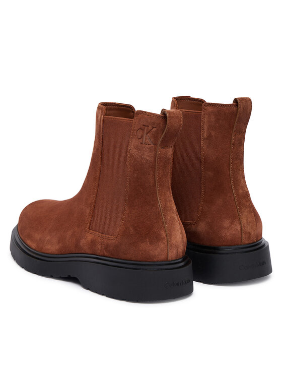 Calvin Klein Sztyblety Calvin Klein Combat Ess Chelsea Boot Su YM0YM01372 Brązowy