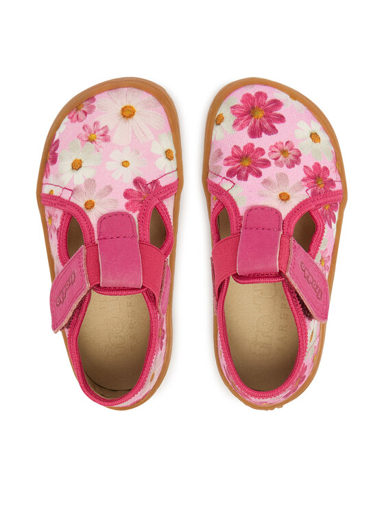 Froddo Тапочки Froddo Barefoot Canvas T-Bar G1700439-4 M Рожевий
