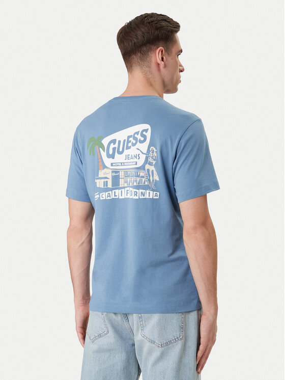 Guess Jeans Guess Jeans T-shirt M6GIC0 K8HM0 Blu Regular Fit