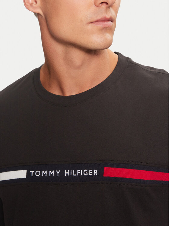 Tommy Hilfiger Tommy Hilfiger Majica MW0MW36498 Črna Regular Fit