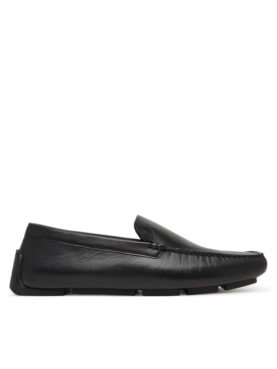 Calvin Klein Мокасини Calvin Klein Driver Penny Embl Lth HM0HM02085 Черен
