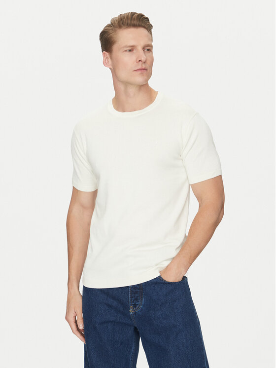 Calvin Klein Calvin Klein Marškinėliai K10K114485 Écru Regular Fit