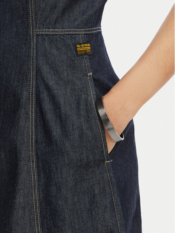 G-STAR G-Star Raw Φόρεμα τζιν D29077-D539 Σκούρο μπλε Regular Fit