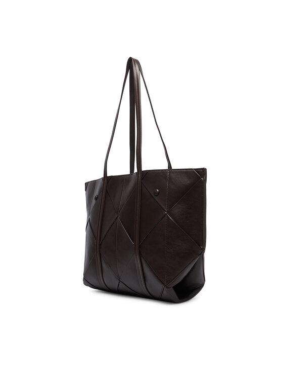 Calvin Klein Torebka Calvin Klein Woven Medium Carryall LV04F3548G Brązowy