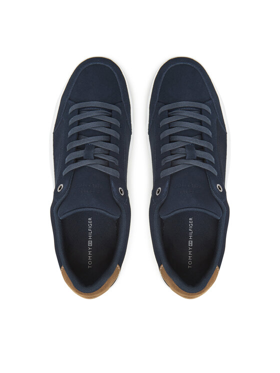 Tommy Hilfiger Laisvalaikio batai Tommy Hilfiger Th Court Summer Suede FM0FM05517 Tamsiai mėlyna
