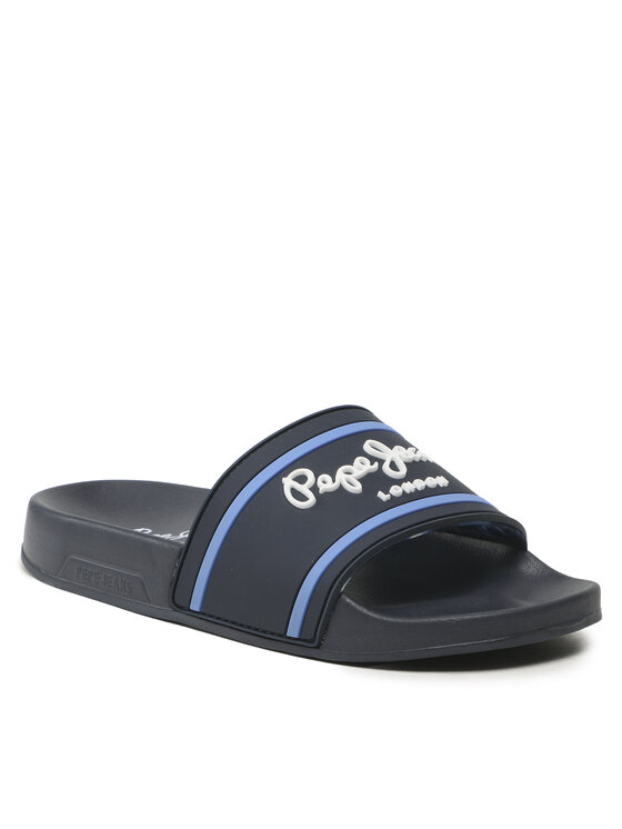 Şlapi Pepe Jeans Slider Logo B PBS70054 Bleumarin | Epantofi.ro