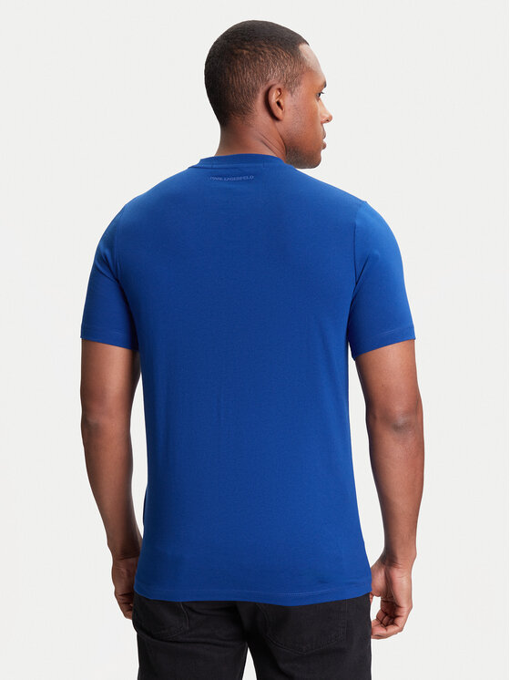 KARL LAGERFELD KARL LAGERFELD Marškinėliai 755710 553224 Mėlyna Slim Fit