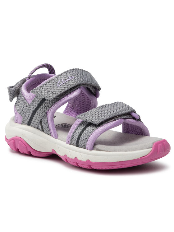 Clarks Sandále Clarks Expo Sea T 261576726 Sivá