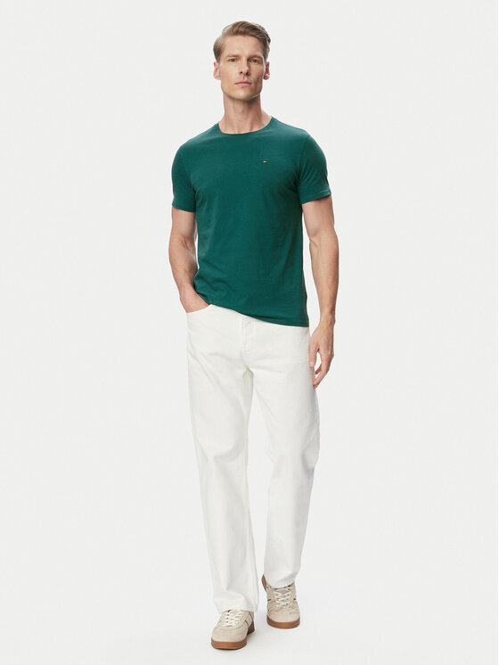 Tommy Jeans Tommy Jeans Camiseta DM0DM04411 Verde oscuro Slim Fit