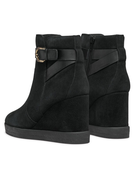 Geox stivaletti alla caviglia in pelle D ELIDEA WEDGE B