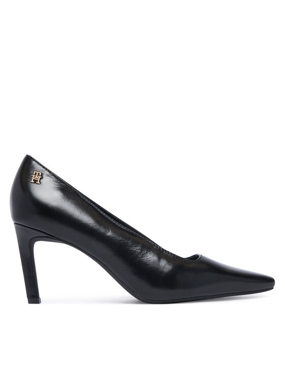 Tommy Hilfiger Szpilki Tommy Hilfiger Squared Toe High Heel Lth Pump FW0FW09510 Czarny
