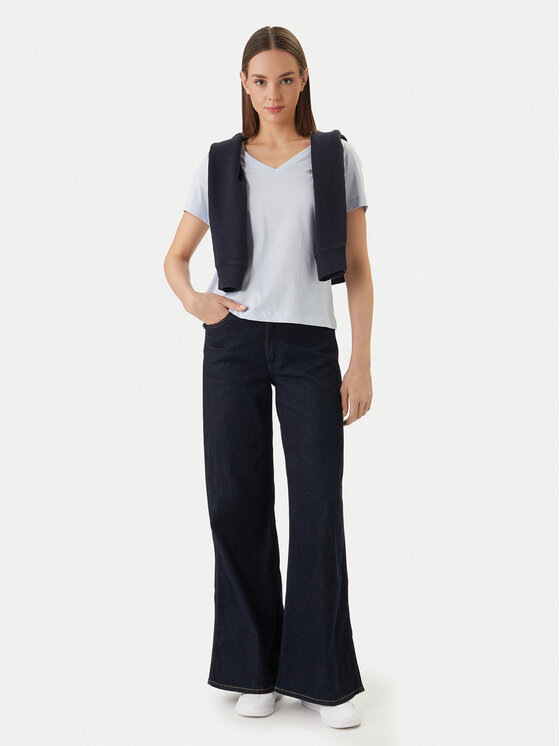 Gant Gant Póló 4200750 Világoskék Slim Fit