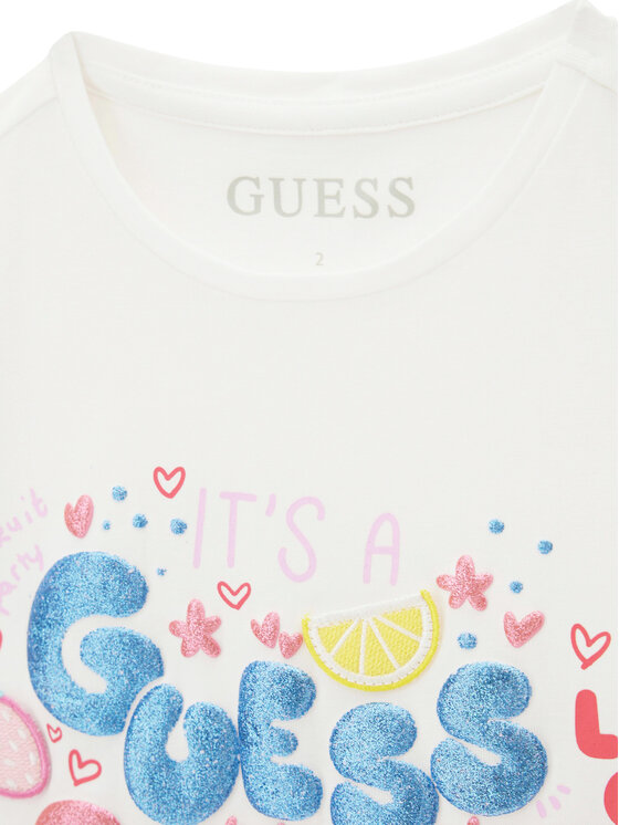 Guess Guess Футболка K6GI11 K6YW4 Білий Regular Fit