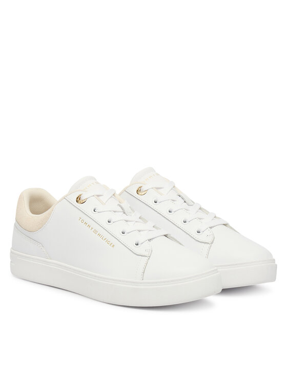 Tommy Hilfiger Sneakersy Tommy Hilfiger Casual Cupsole Sneaker FW0FW09020 Bílá