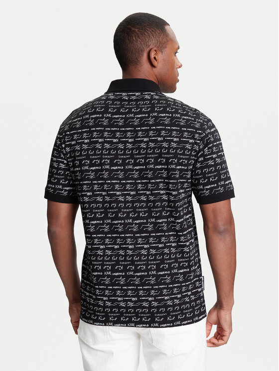 KARL LAGERFELD KARL LAGERFELD Polo 745120 553225 Μαύρο Regular Fit