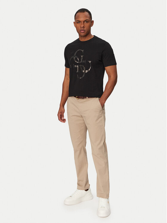 Guess Guess Футболка M6RI03 I3Z14 Чорний Regular Fit
