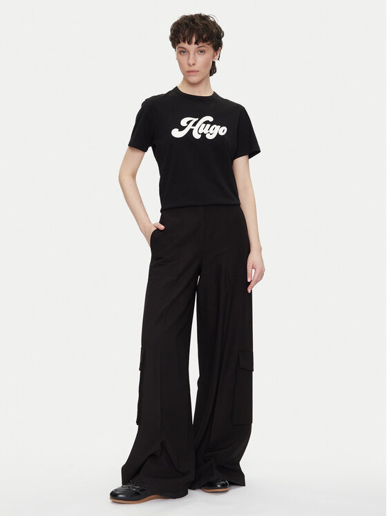 HUGO HUGO Футболка Damacia_4 50539101 Чорний Regular Fit
