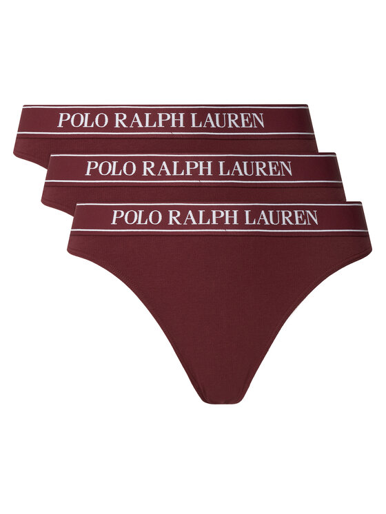Polo Ralph Lauren Polo Ralph Lauren Conjunto de tangas 4P0708 Guinda/burdeos