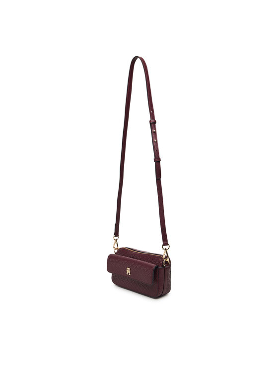 Tommy Hilfiger Geantă Tommy Hilfiger Th Icon Camera Bag Mono AW0AW18922 Vișiniu