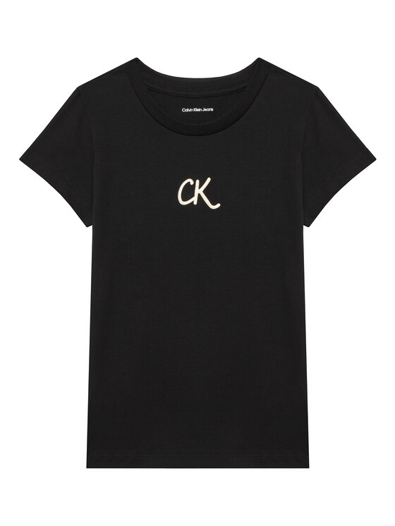 Calvin Klein Jeans Calvin Klein Jeans T-shirt Glitter IG0IG02972 D Nero Slim Fit