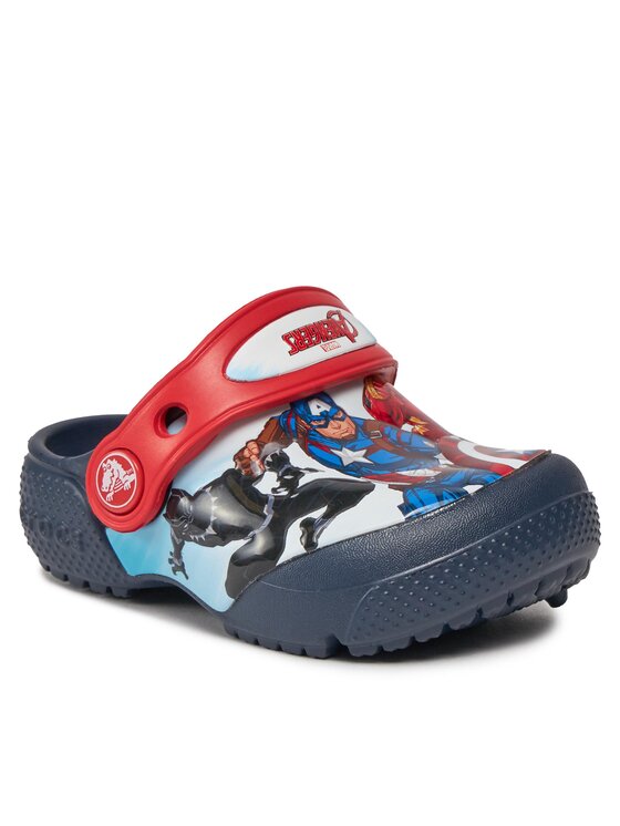 Crocs Šľapky Crocs Fl Avengers Patch Clog T Clog 207068 Tmavomodrá