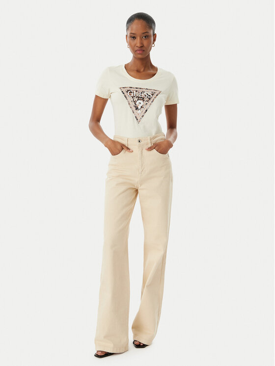 Guess Guess Футболка W6RI32 J1314 Écru Regular Fit