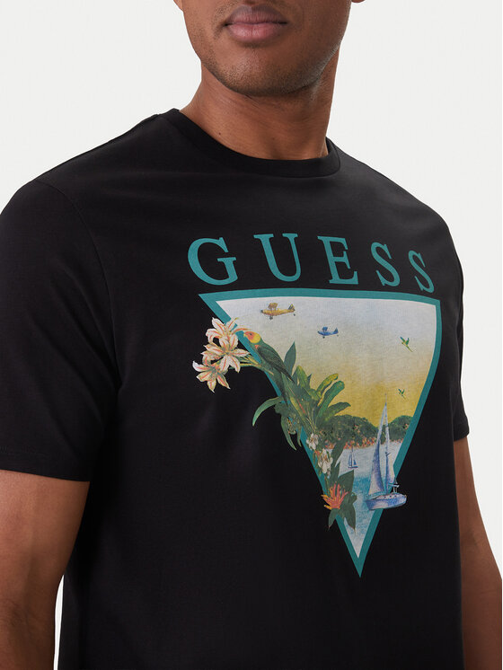 Guess Guess Camiseta M6GI49 K3584 Negro Reglan Fit