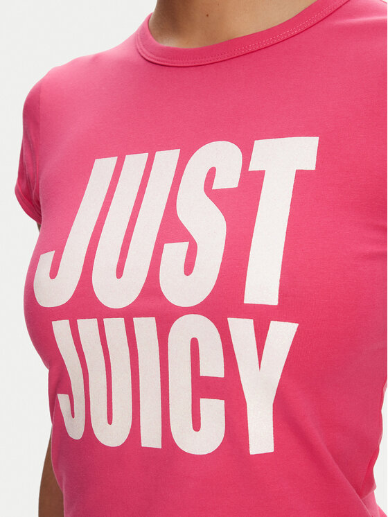 Juicy Couture Juicy Couture T-shirt Just Juicy JCGCT125040 Ružičasta Slim Fit