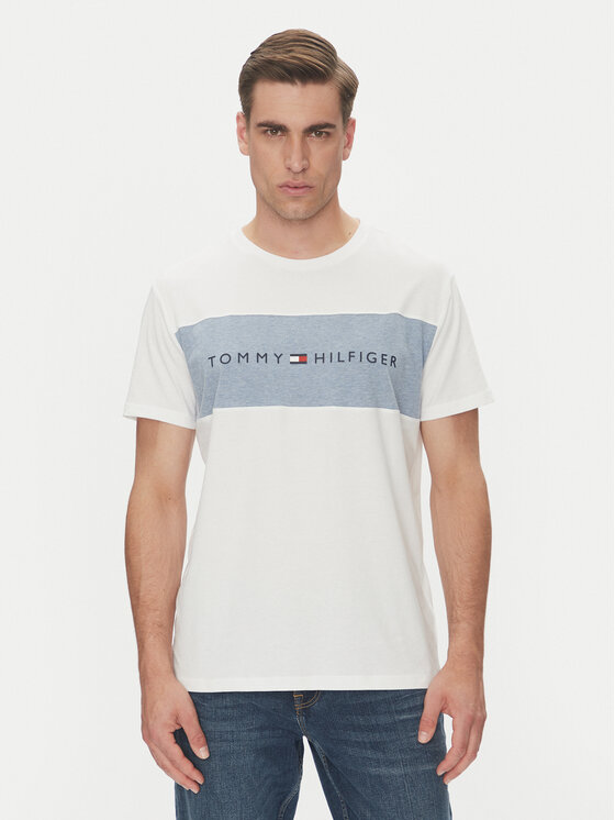 Tommy Hilfiger Tommy Hilfiger Majica UM0UM03418 Bela Regular Fit