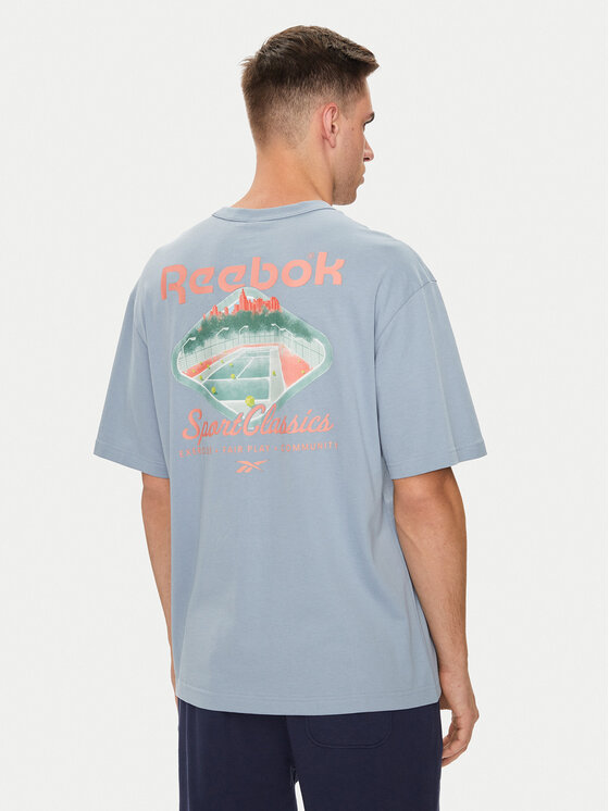 Reebok Reebok Póló Classic Court Sport 100075741 Kék Regular Fit