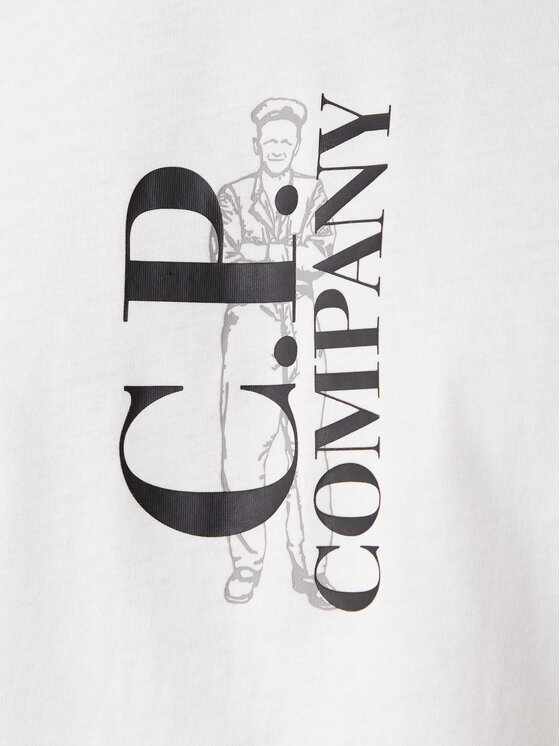 C.P. Company C.P. Company Camiseta 20CMTS084A005100W Écru Regular Fit