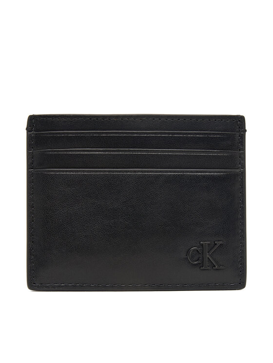 Calvin Klein Etui na karty kredytowe Calvin Klein Bold Ck Suede Cardholder LV04D1363G Czarny