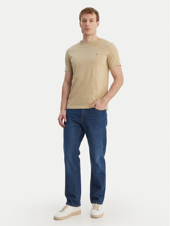 Gant Gant T-shirt Shield 2003185 Beige Slim Fit