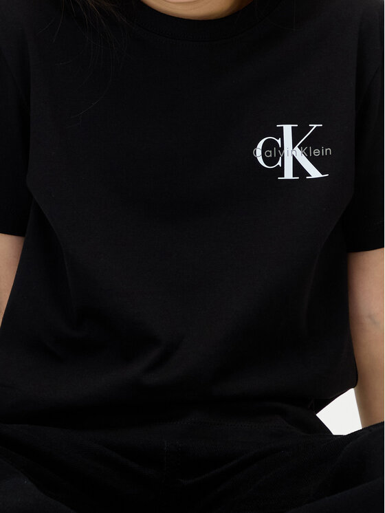 Calvin Klein Jeans Calvin Klein Jeans Camiseta Chest Monologo IU0IU00719 Negro Regular Fit