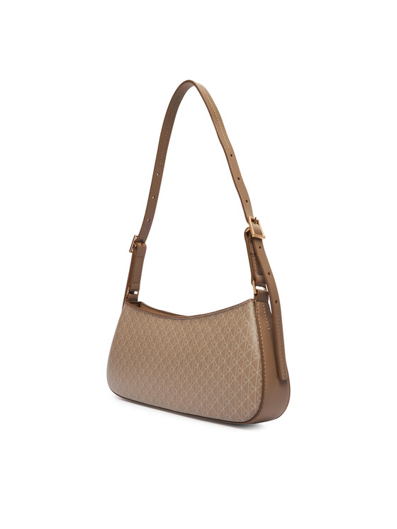 Calvin Klein Borsetta Calvin Klein Emblem Aop Small Shoulder Bag LV04F3324G Beige