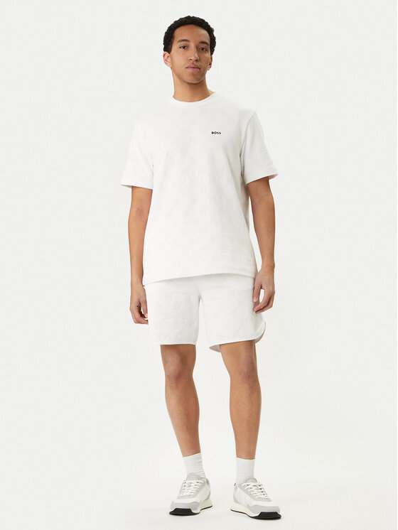 BOSS BOSS Camiseta Member 50558867 Blanco Relaxed Fit